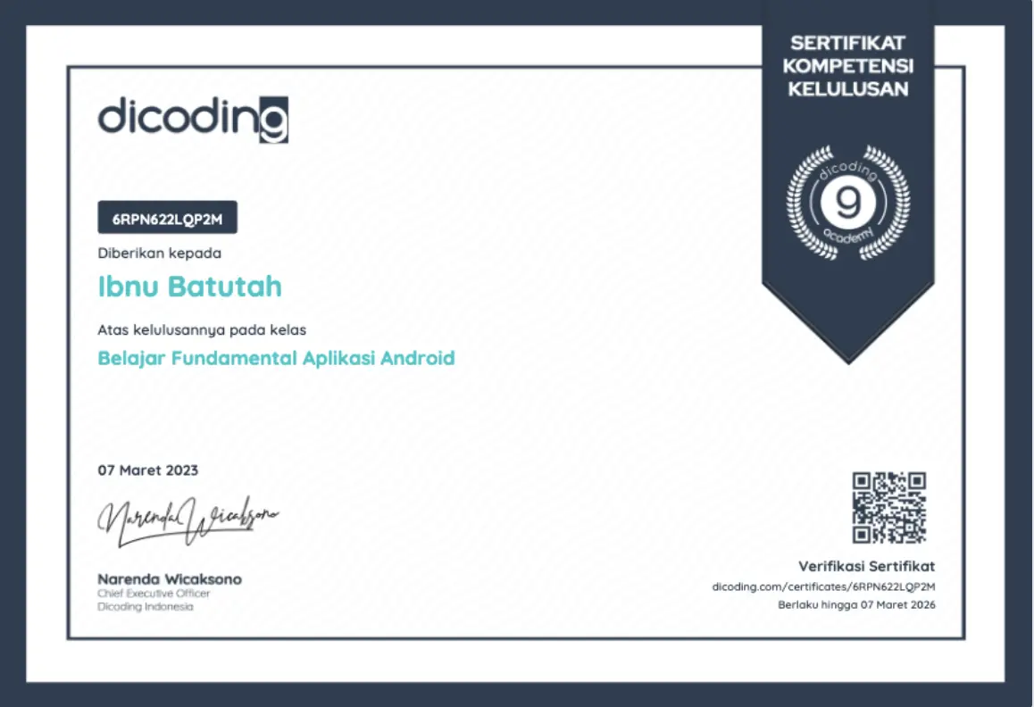 Dicoding Android Fundamental