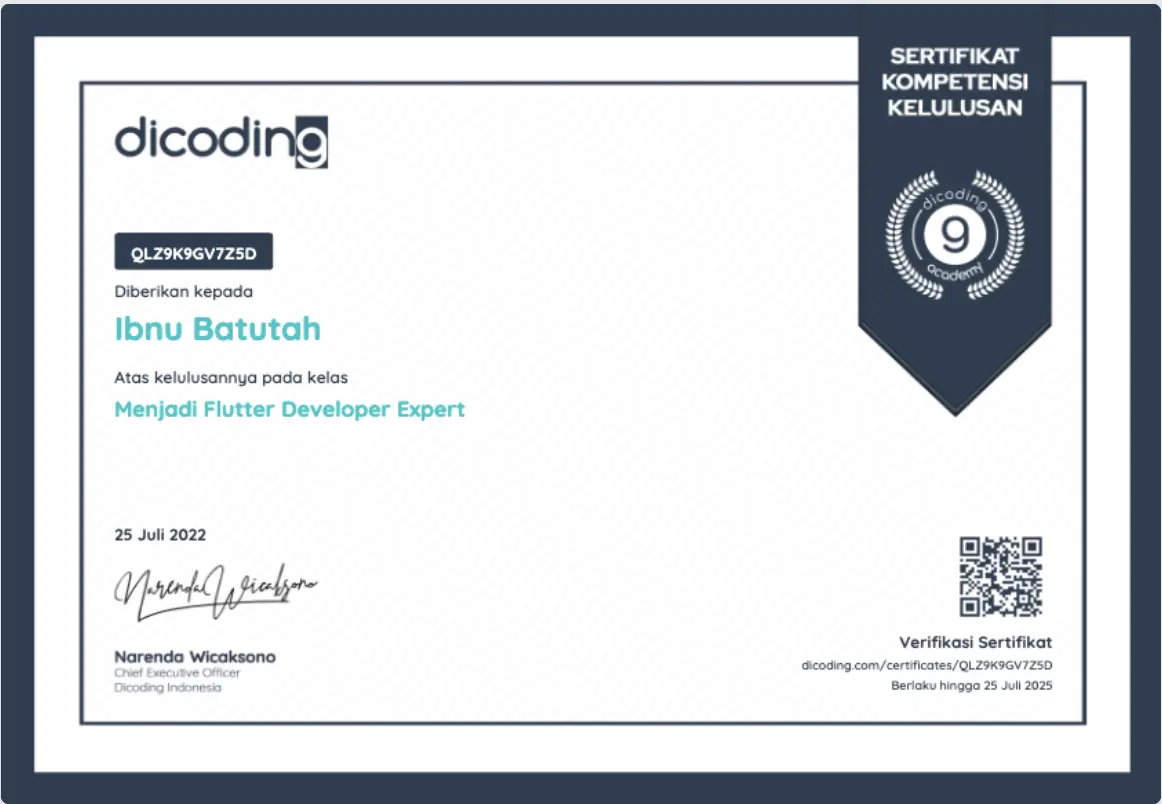 Dicoding Menjadi Flutter Developer Experts
